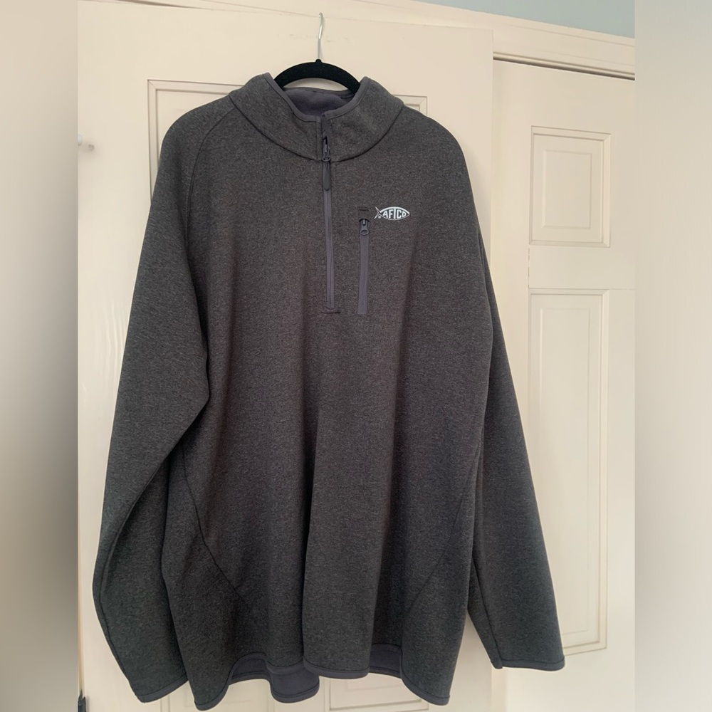 AFTCO Charcoal Quarter-Zip Pullover
